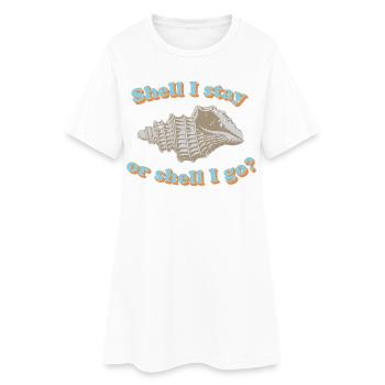 Shell ou go ? - Robe T-shirt Femme - blanc - Devant