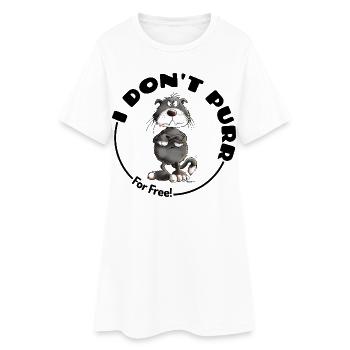 , je ne ronronne pas, chat disant chats - Robe T-shirt Femme - blanc - Devant