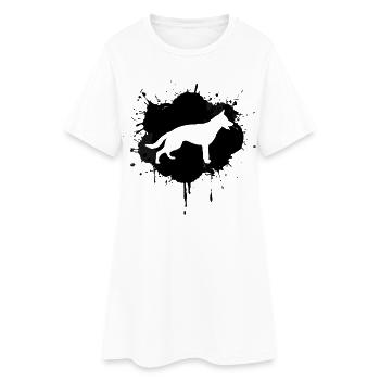 Deutscher Schäferhund Skizze - Frauen T-Shirt-Kleid - Weiß - Vorne
