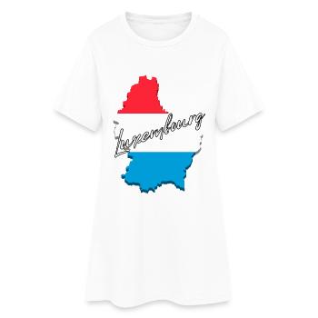 Drapeau du Luxembourg, fierté luxembourgeoise - Robe T-shirt Femme - blanc - Devant