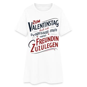 Valentine's Day No Girlfriend - Women’s T-Shirt Dress - white - Front