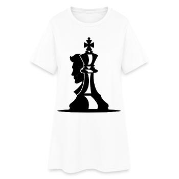 Chess Player Sketch - Women’s T-Shirt Dress - white - Front