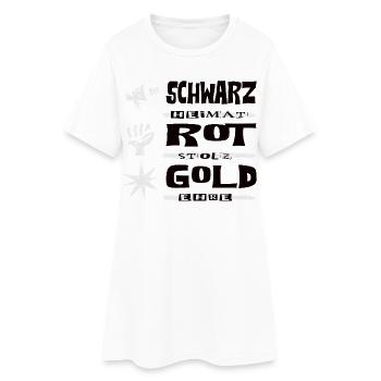 Noir Or Rouge - Robe T-shirt Femme - blanc - Devant