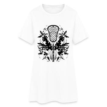 Batte de crosse look de dessin animé - Robe T-shirt Femme - blanc - Devant
