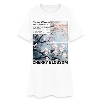 Cerisier Fleur Sakura Fleur Printemps Nature Cadeau - Robe T-shirt Femme - blanc - Devant
