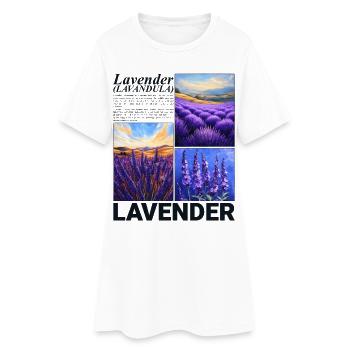 Lavender Lavandula Nature Provence Botanical Gift - Women’s T-Shirt Dress - white - Front