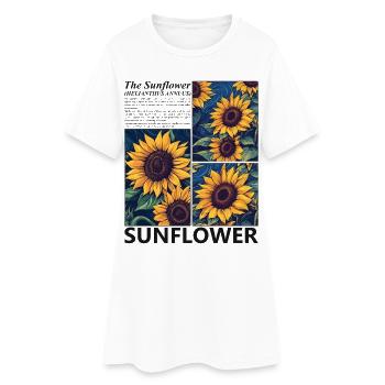 Fleurs de tournesol Botanique d’été Nature Cadeau - Robe T-shirt Femme - blanc - Devant