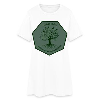 Armoiries de l’arbre - Robe T-shirt Femme - blanc - Devant
