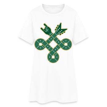 Guitare à nœud celtique - Robe T-shirt Femme - blanc - Devant