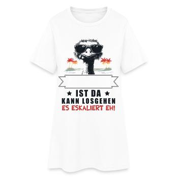 It's escalating anyway! Strauss Customizable Name - Women’s T-Shirt Dress - white - Front