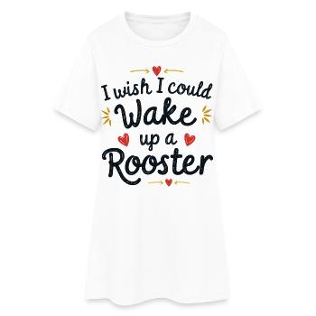 Réveillez le coq ! - Robe T-shirt Femme - blanc - Devant