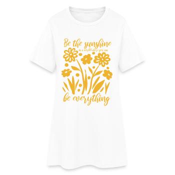Blumen - Frühling - Soyez le soleil - Spruch - Robe T-shirt Femme - blanc - Devant