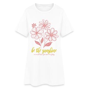 Blumen - Frühling - Soyez le soleil - Spruch - Robe T-shirt Femme - blanc - Devant
