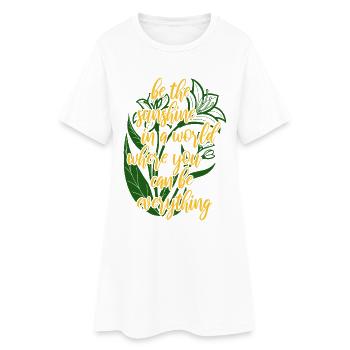 Blumen - Frühling - Soyez le soleil - Spruch - Robe T-shirt Femme - blanc - Devant