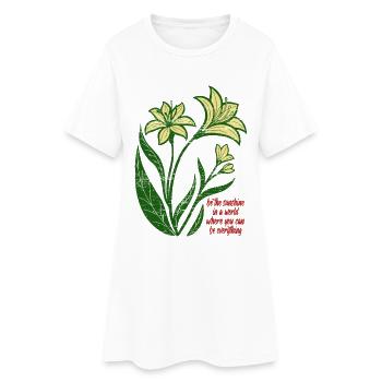 Blumen - Frühling - Soyez le soleil - Spruch - Robe T-shirt Femme - blanc - Devant