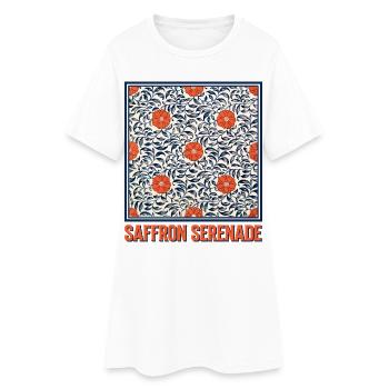Saffron Serenade Botanicals - Women’s T-Shirt Dress - white - Front