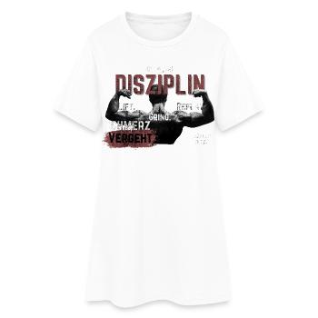 Gym Junkie – Motivationsdesign für Sportfans - Frauen T-Shirt-Kleid - Weiß - Vorne