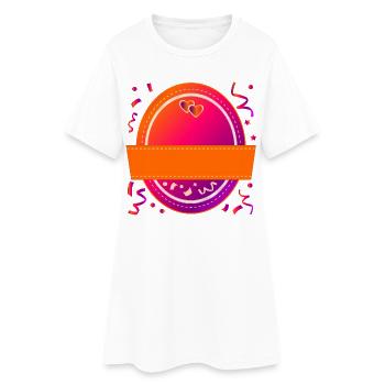 CONCEVEZ VOTRE PROPRE BADGE NOMINATIF - Robe T-shirt Femme - blanc - Devant