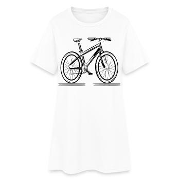Bicycle Sketch - Women’s T-Shirt Dress - white - Front