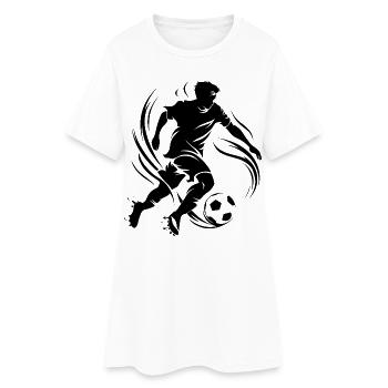Footballeur - Robe T-shirt Femme - blanc - Devant
