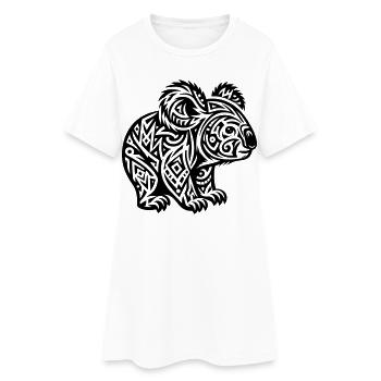 Koala tribal - Robe T-shirt Femme - blanc - Devant