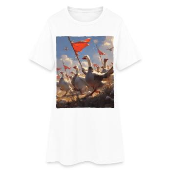 Epische Ganz Revolution Kunstvolles Gemälde - Frauen T-Shirt-Kleid - Weiß - Vorne