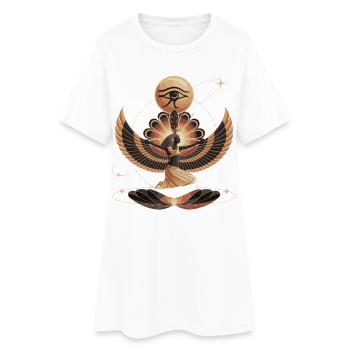 Art de la déesse égyptienne | Oeil de Râ & Ailes Symbolisme - Robe T-shirt Femme - blanc - Devant