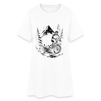 Croquis de VTT - Robe T-shirt Femme - blanc - Devant
