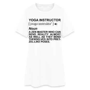 Signification du professeur de yoga - Robe T-shirt Femme - blanc - Devant