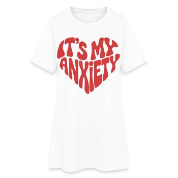 C’est mon anxiété - Heart Design - Robe T-shirt Femme - blanc - Devant