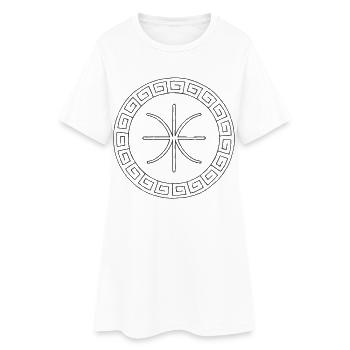 Symbole Epsilon Delphes | Emblème de la Grèce antique - Robe T-shirt Femme - blanc - Devant