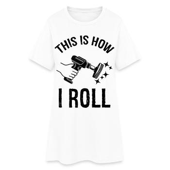 c’est comme ça que je roule Auto Detailing - Robe T-shirt Femme - blanc - Devant
