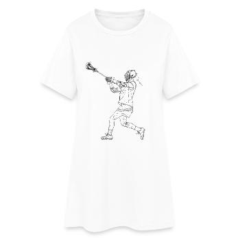 Croquis du joueur de crosse - Robe T-shirt Femme - blanc - Devant