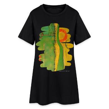 Échapper - Robe T-shirt Femme - noir - Devant