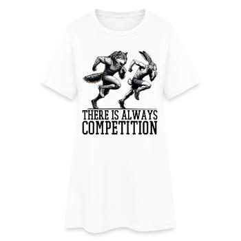 Concours Lièvre et Loup Concours Cadeau - Robe T-shirt Femme - blanc - Devant