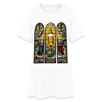 Bière Églises Fenêtre Journée des hommes Ascension - Robe T-shirt Femme - blanc - Devant