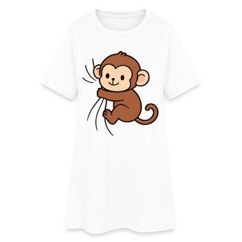 Dear little monkey - Women’s T-Shirt Dress - white - Front