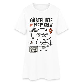 Liste des invités Équipe de fête - Robe T-shirt Femme - blanc - Devant