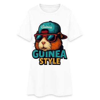 Guinea Style: Sunglasses Pig - Women’s T-Shirt Dress - white - Front