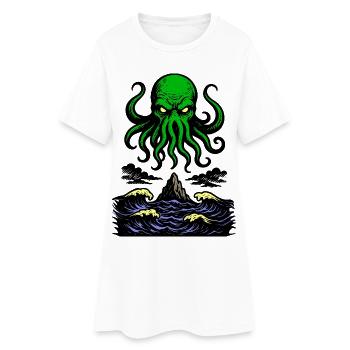 Cthulhu Retro 2 - Frauen T-Shirt-Kleid - Weiß - Vorne