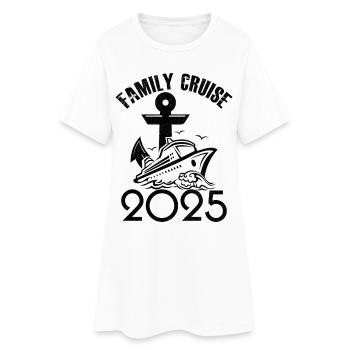Croisière famille 2025 - Robe T-shirt Femme - blanc - Devant