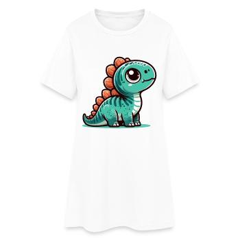 Stegosaurus Baby Dino Babydino Dinobaby Cadeau - Robe T-shirt Femme - blanc - Devant