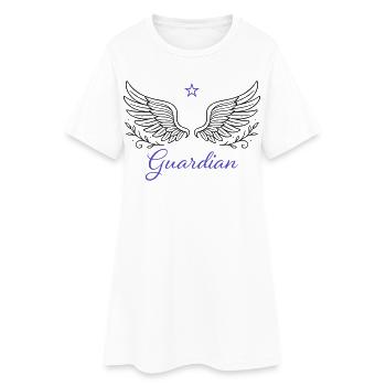 Ailes d’ange Ailes d’ange Gardien - Robe T-shirt Femme - blanc - Devant