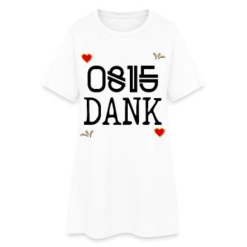 DANKE SAGEN DANKBARKEIT LUSTIG 0815 DANK - Frauen T-Shirt-Kleid - Weiß - Vorne