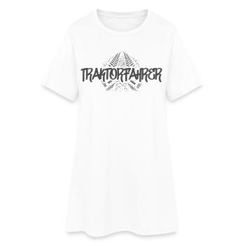 Conducteur de tracteur - Robe T-shirt Femme - blanc - Devant