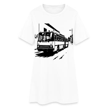 Ostblock-Bus Legende - Frauen T-Shirt-Kleid - Weiß - Vorne