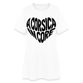 A Corsica In Core - Robe T-shirt Femme - blanc - Devant