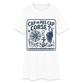 Cap ou pas cap Corse - Robe T-shirt Femme - blanc - Devant