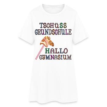 SCHULWECHSEL GYMNASIUM HOBBY HORSING - Frauen T-Shirt-Kleid - Weiß - Vorne