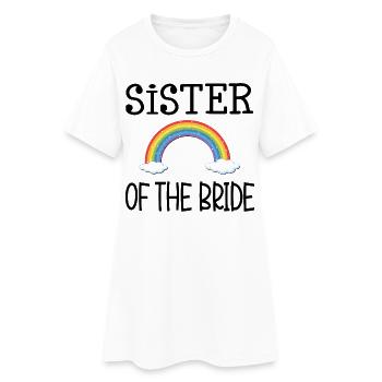 RAINBOW SISTER OF THE BRIDE - Women’s T-Shirt Dress - white - Front
